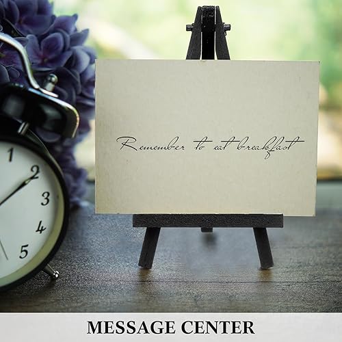 Vista 14 de Chuangdi 12 caballetes de exhibición de madera color negro, soporte para lienzos pequeños, tarjetas, fotos, avisos, etc. (5 pulgadas)