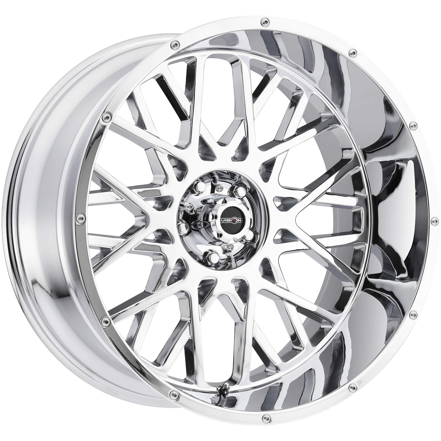 Vision 412 Rocker 20x10 8x170-25mm Chrome Wheel Rim 20