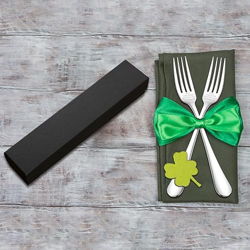Miniatura 7 de GLOBLELAND 2 tenedores grabados May The Fork Be with You con caja de regalo de acero inoxidable divertidos tenedores de mesa para amigos,