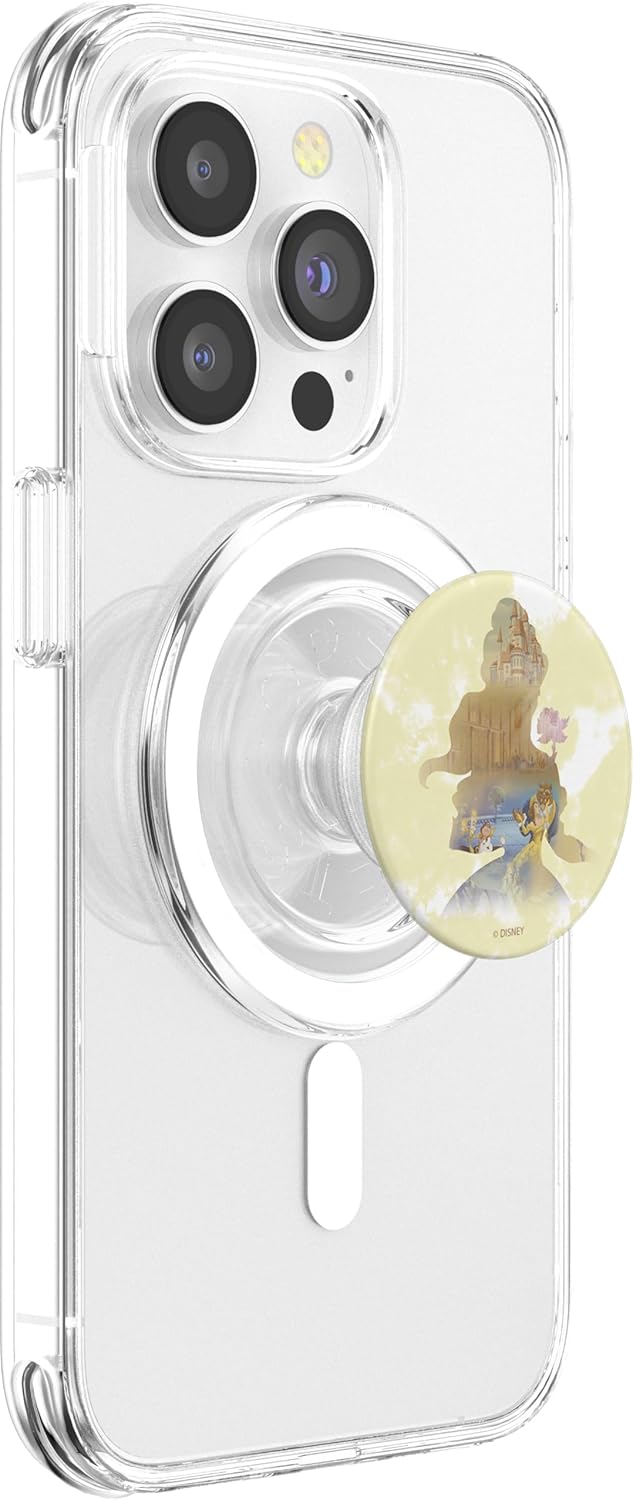 Disney Beauty and The Beast Belle Silhouette Fill PopSockets PopGrip for MagSafe