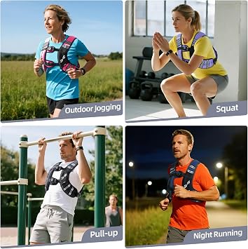 Sportneer Weighted Vest for Running Training Weight Vest | Adjustable Women Weighted Vest for Running Rucking Vest for Jogging Strength Training Weight Loss, 8lb/12lb/15lb/20lb/25lb