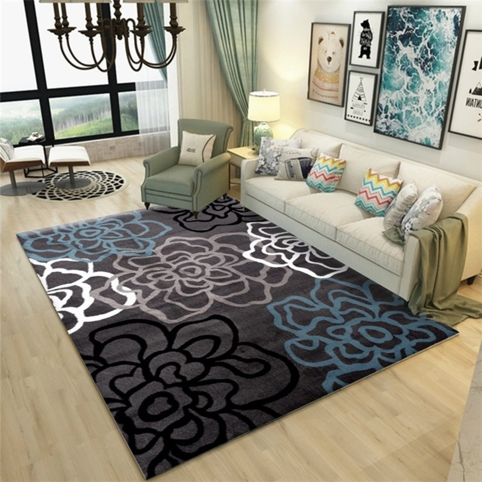 Tapis de maison antidérapant et lavable grand format 200x300