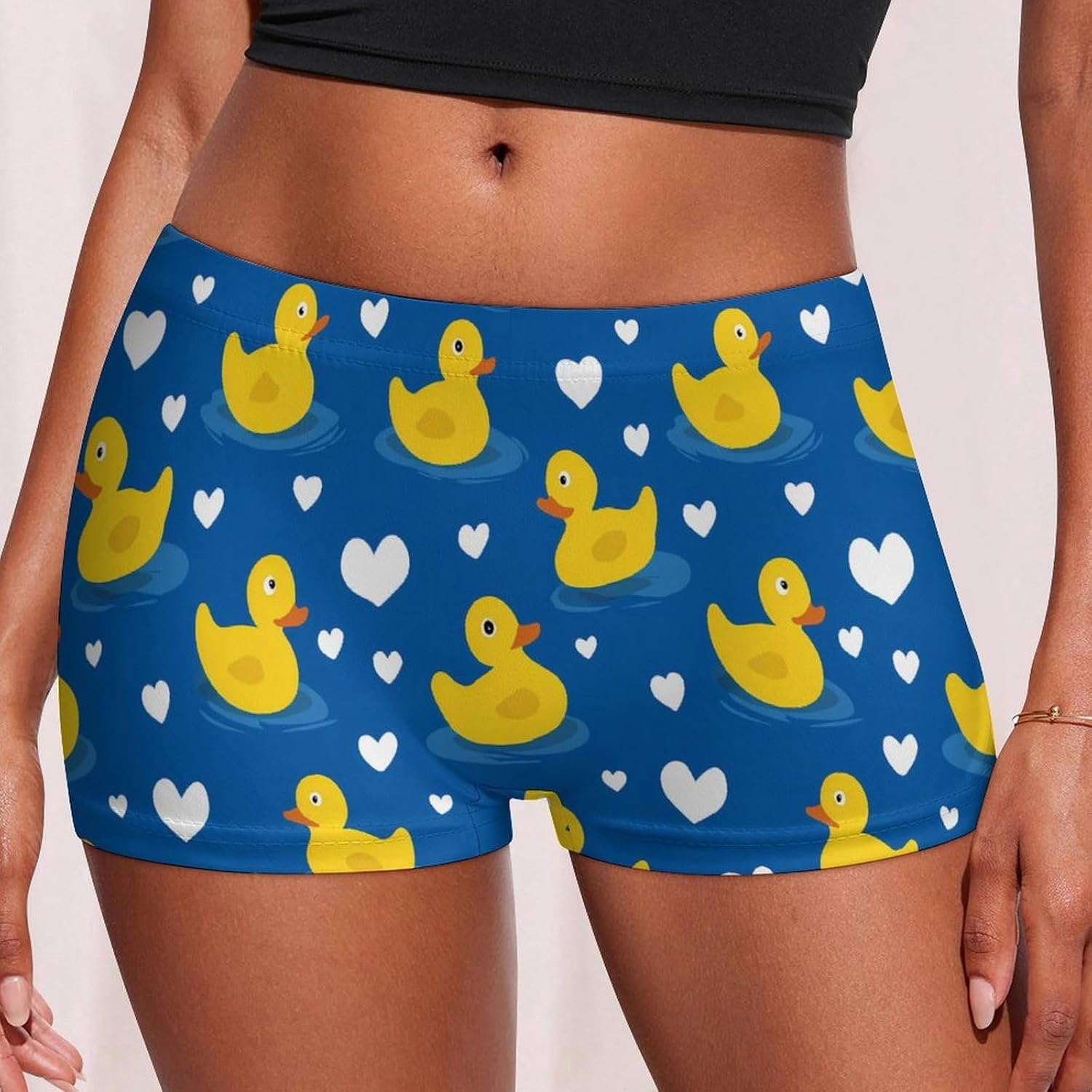 Yellow Rubber Ducks Cute Fashion Women's Boxer Briefs Breathable Underpants Trunks Stretch Underwear