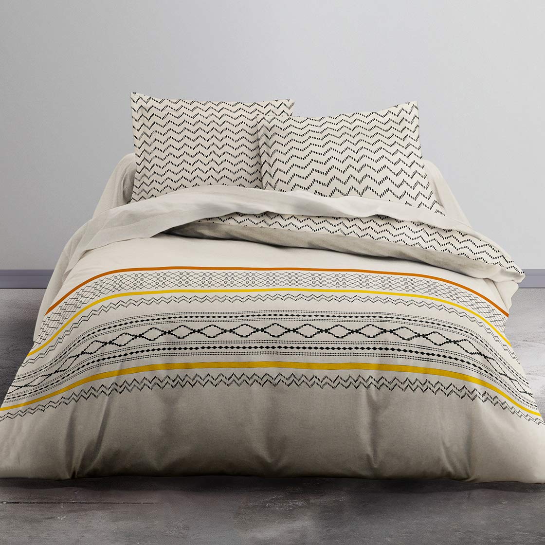 TODAY Evasion Bed Linen Set, Beige, 240 x 260 cm
