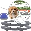 Collar antipulgas y garrapatas para cachorros - Protección natural de 12 meses - Prevención segura y efectiva contra pulgas y garrapatas - Incluye peine y pinzas para pulgas, paquete de 2 1