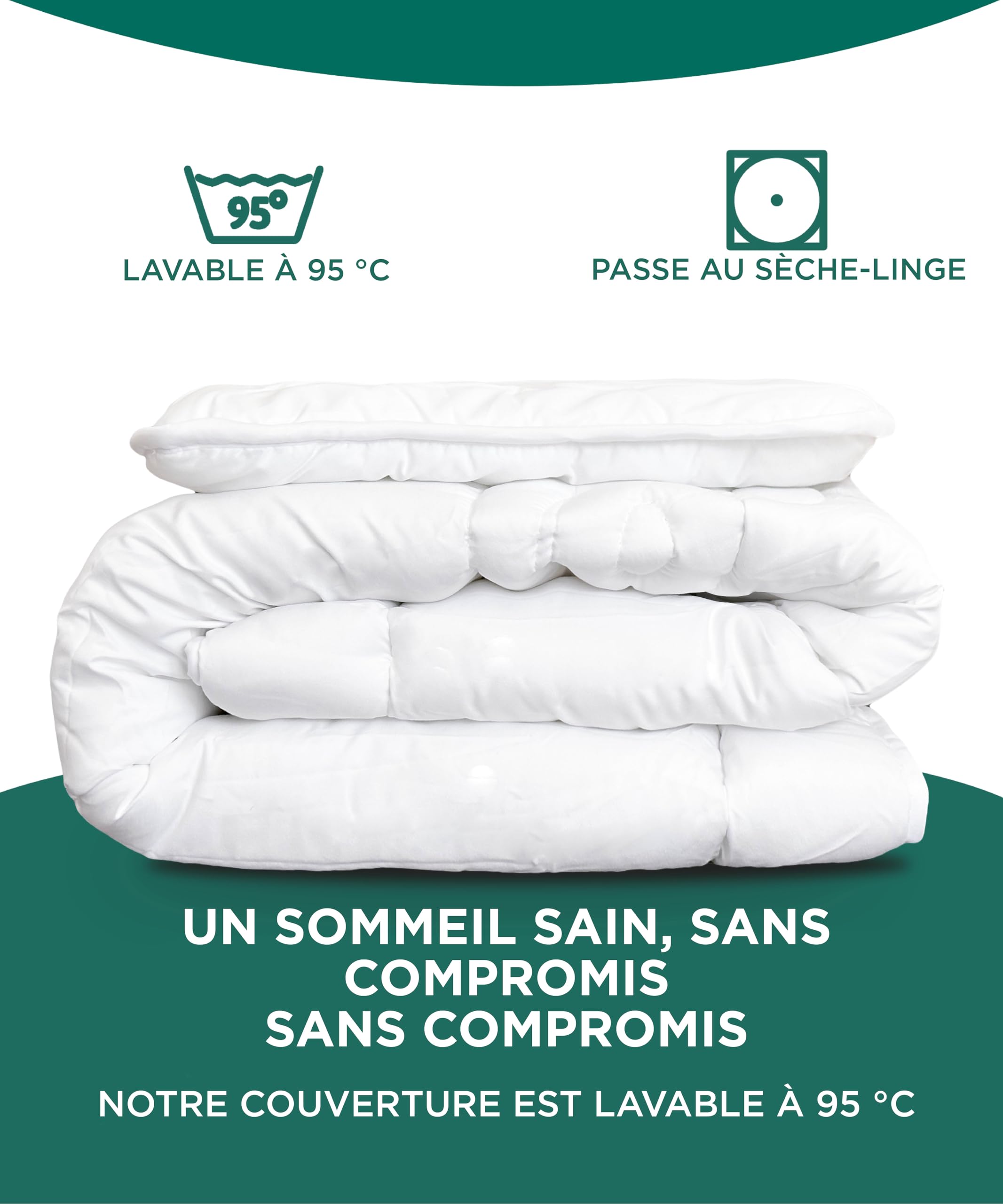 KNERST® Set Couette Bébé 100x135 + Oreiller 40x60 – Couette Lit Bébé et Coussin Enfant – Couverture Respirante, Lavable et Hypoallergénique