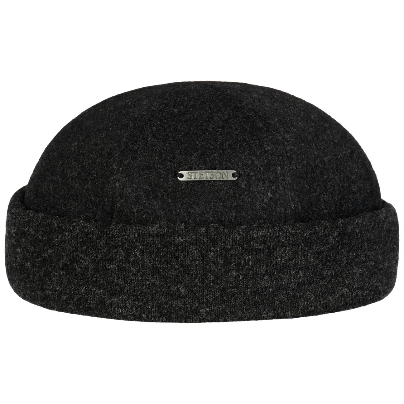 Stetson Sparr Melange Docker Cap Made in EU Men Autumn Winter Anthracite M (56-57 cm)