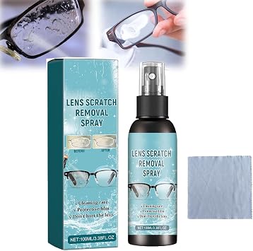 Eyeglass Scratch Remover Kit, Minor Lens Repair Cleaner Liquid, Advanced Protective Cleaning Spray for Glasses & Electronic Screens, Travel-Friendly Essentials 1