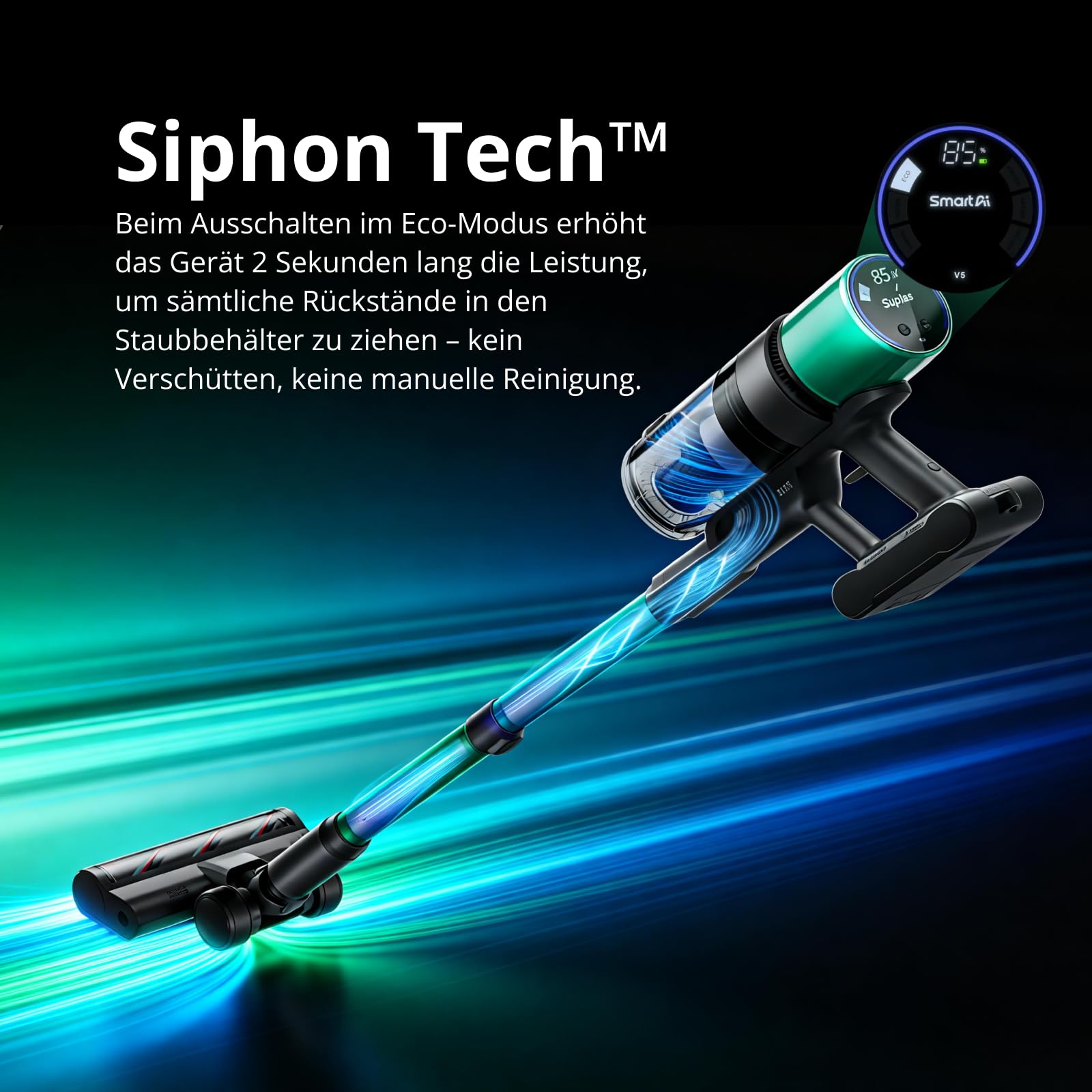 V5 Pro Akku Staubsauger Mit 1 M Flexschlauch, 55 kPa, 600 W, 80 Min