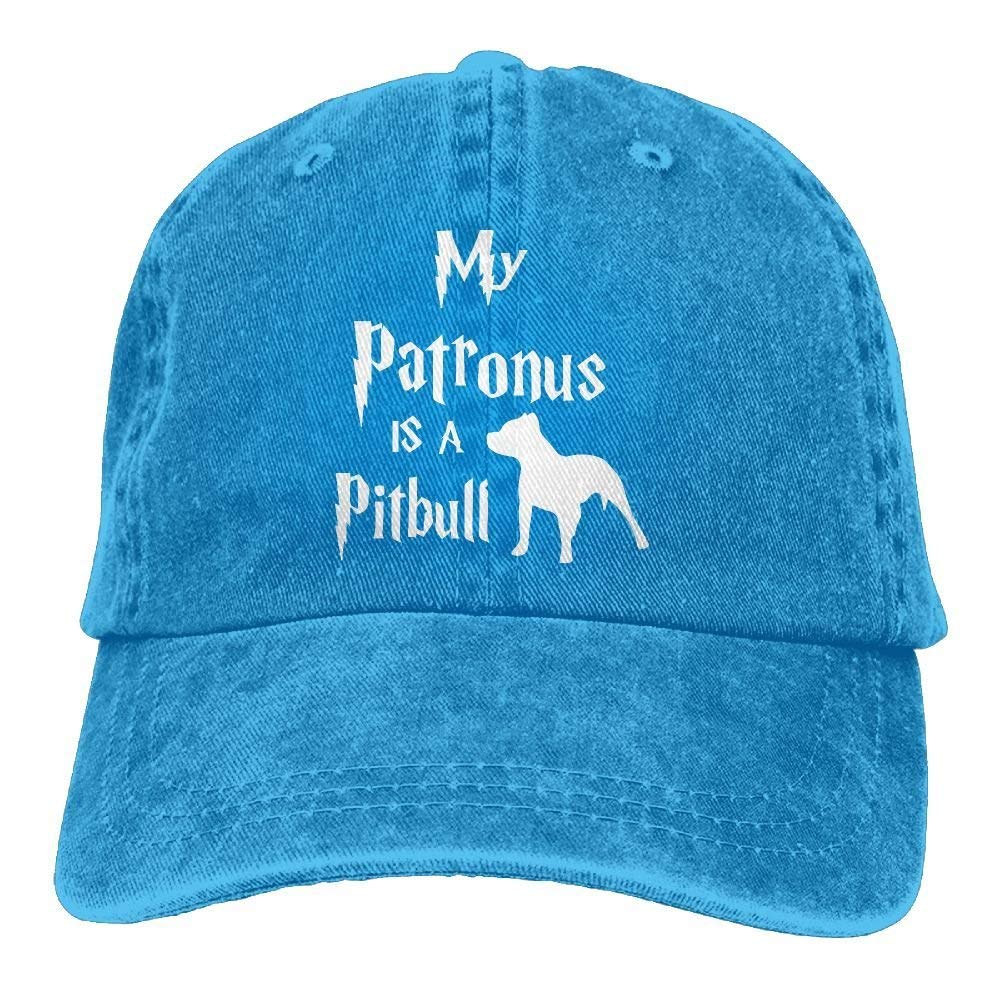 Unisex Baseball Cap Denim Fabric Hat My Patronus is A Pitbull Adjustable Snapback Peak Cap Hip hop 7218