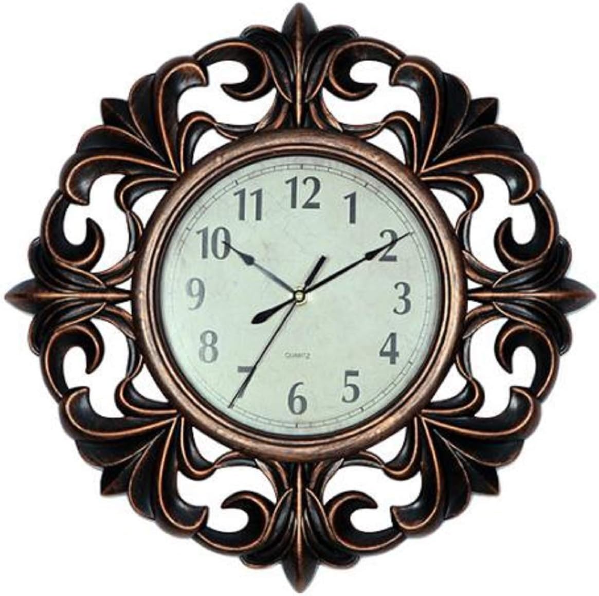 Queen B ウォールクロック 壁掛け 時計 アンティーク 西洋 モダン デザイン おしゃれ かっこいい 連続秒針 静音 インテリア