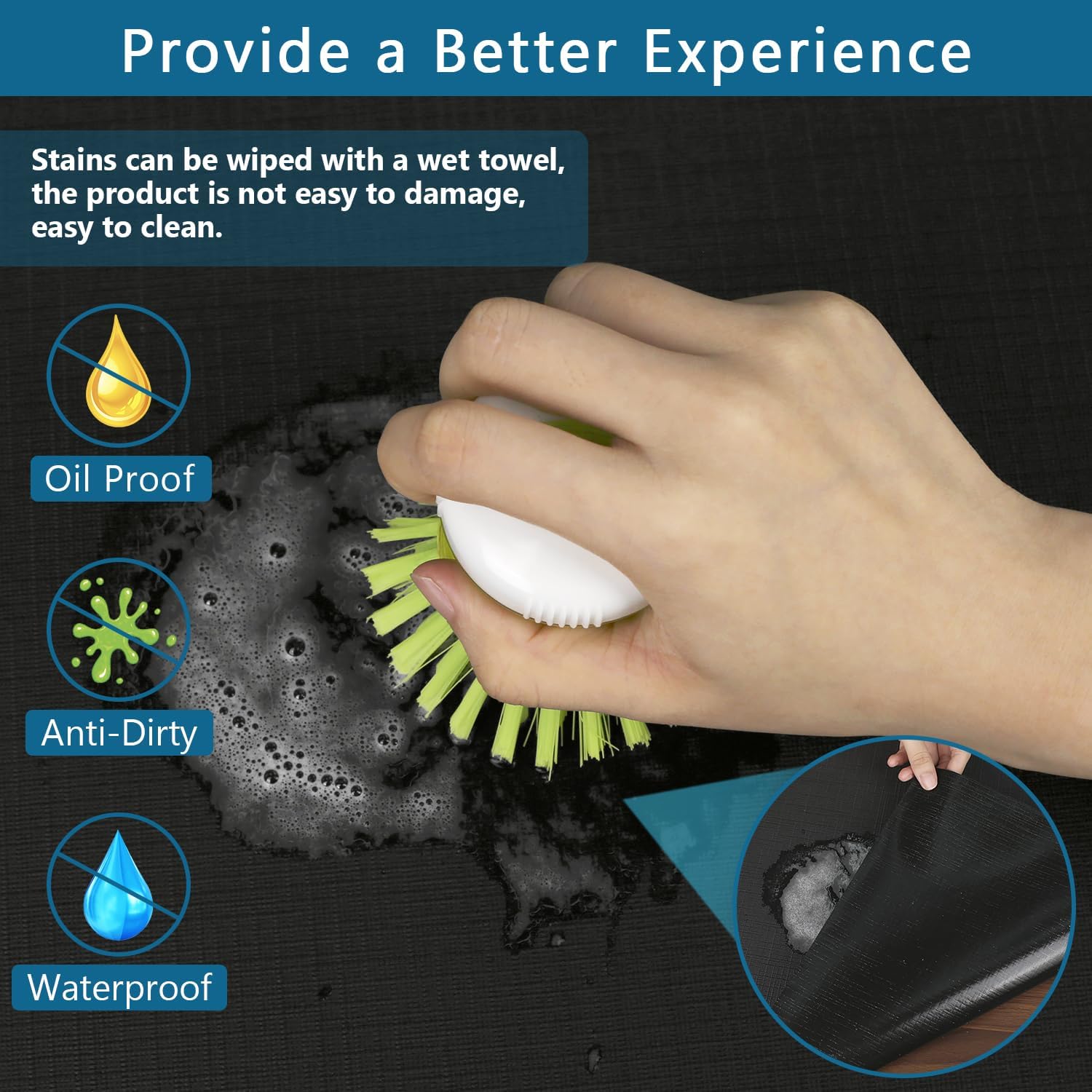 Self Adhesive Shelf Liner, Peel and Stick Drawer Liner Waterproof Contact Decor Liner with Grain Texture for Kitchen Walls Cabinets, Bedroom Classroom, Cover Book (Black, 23.6 x 118.1 inches)