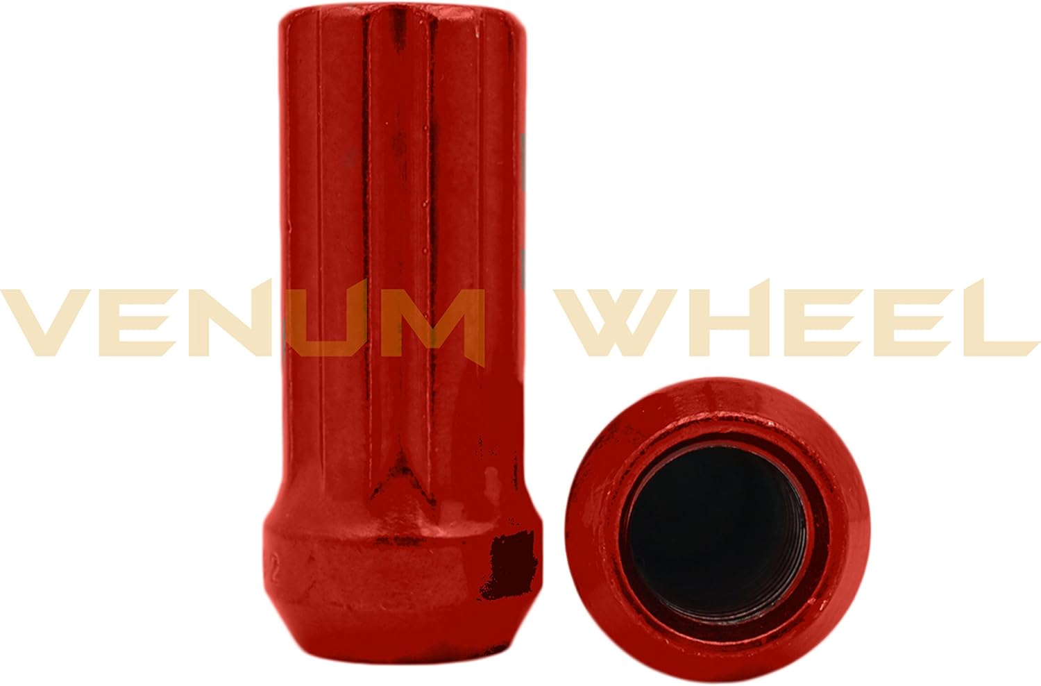 (32) 14x2.0 Red Locking Spline Lug Nuts Complete Set Includes 2 Key Socket | Compatible with Ford F-250 F-350 1999-2002