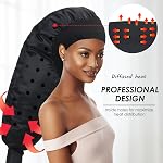 TEPENAR Bonnet Hair Dryer Attachment: Upgraded Extra Large Hooded Hair Dryer Adjustable Soft Blow Dryer Caps - Easy to Use for Natural Curly Textured Hair Care Styling Fast Drying