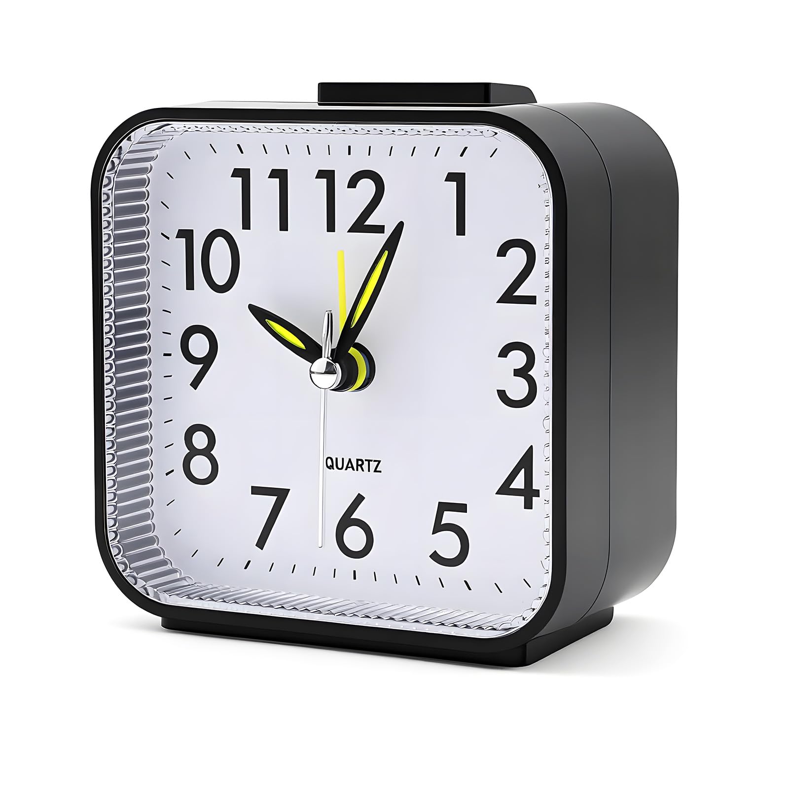 Xiangbhalla Silent Analog Alarm Clock Vintage Design, Non-Ticking Bedside Clock with Snooze and Night Light, Battery Operated Small Travel Alarm Clock — image 1
