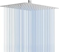 Vista 91 de NearMoon - Cabezal de regadera grande de acero inoxidable cuadrado de lujo en cascada, para instalar en el techo o la pared