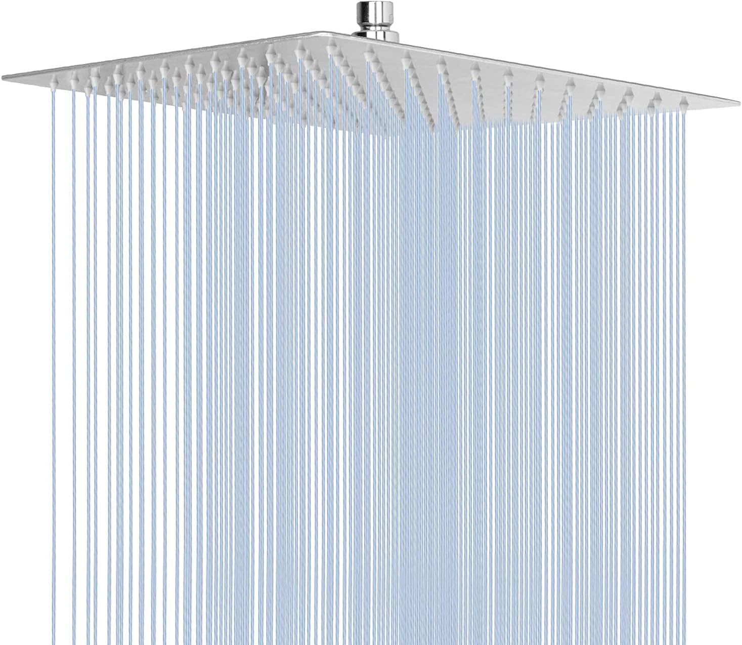 NearMoon Rain Shower Head, High Flow Stainless Steel Square Rainfall Shower, Waterfall Bath Shower Body Covering, Ceiling or Wall Mount (12 Inch, Chrome Finish)