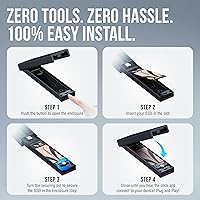 Vista 5 de Sabrent Caja sin herramientas USB 3.2 Tipo-C para SSD M.2 PCIe NVMe y SATA (EC-SNVE)