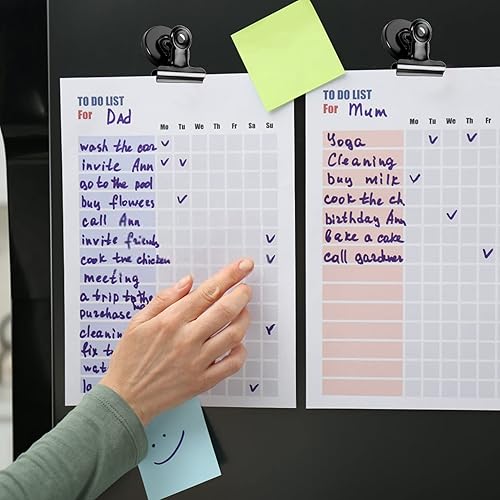 Miniatura 4 de Paquete de 6 imanes para refrigerador, imanes negros para nevera, clips magnéticos para pizarra blanca, imán de nevera para el hogar y la oficina