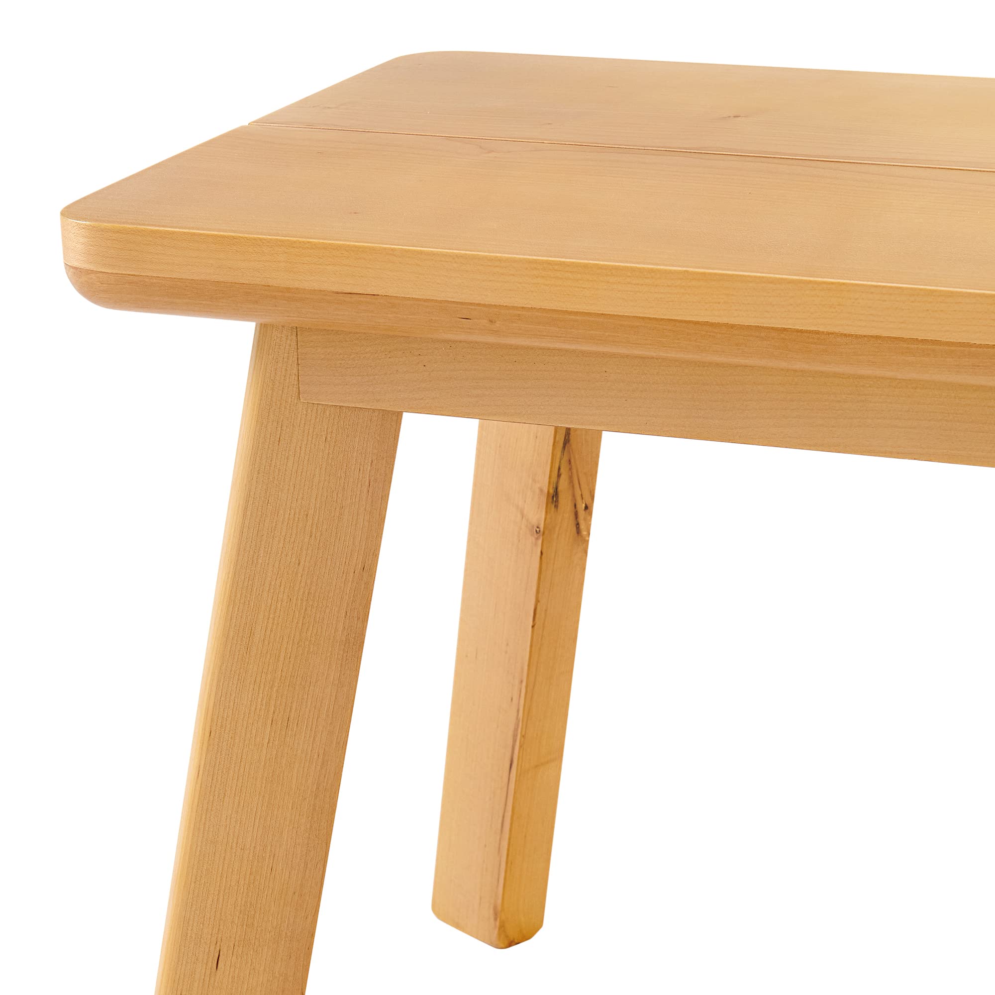 Alaterre Furniture Shelburne Dining Bench – Modern Farmhouse Farmhouse 48-Inch Solid Wood Bench with Maple Veneer Top for Kitchen Table or Dining Room (Warm Natural)