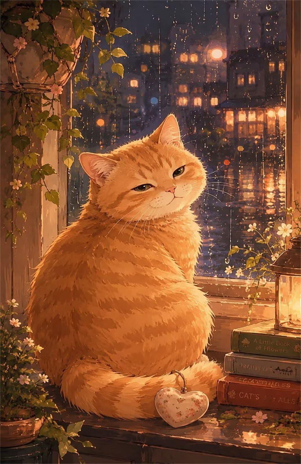 Rompecabezas para Adultos de 1500 Piezas | Gato Naranja Alféizar Ventana | Puzzle Terapéutico de Estimulación Mental y Desconexión Digital, Encaje, Idea de Regalo, 87x57 cm