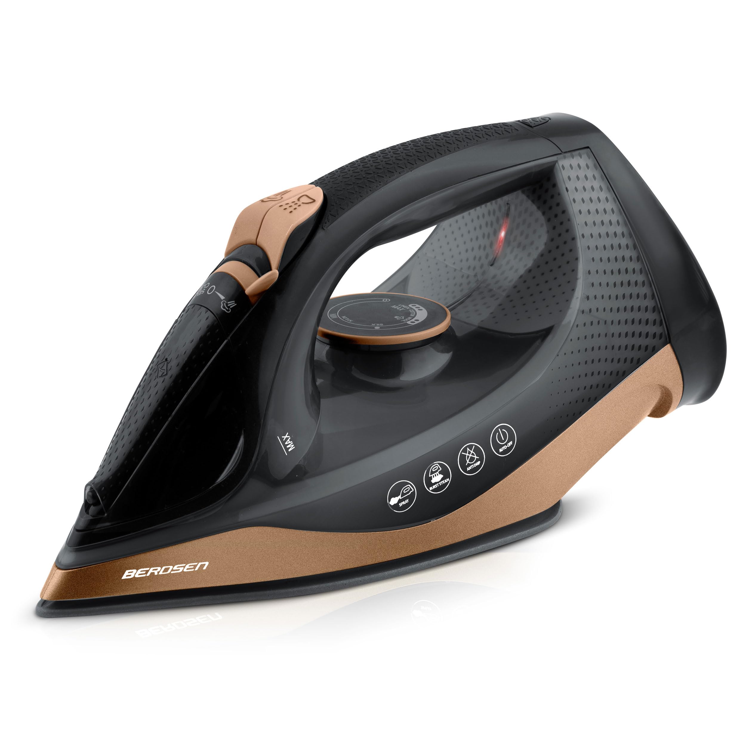 Berdsen Fer à Vapeur - 2600W avec Support de Charge 9in1 - Revêtement Céramique - Réservoir D'eau 320 ml - Socle De Recharge