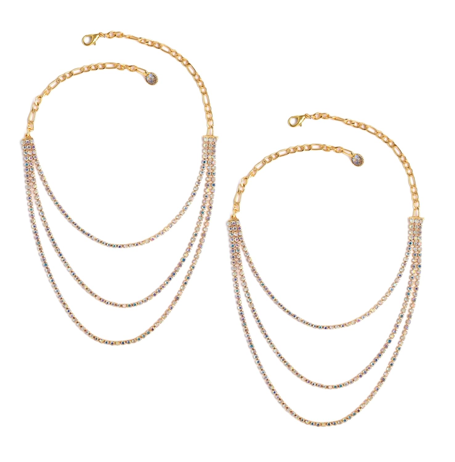 VAMA FASHIONS Rhinestone Tassel Anklet High Heel Decor Crystal Ankle Shoe Foot Leg Chain Pair Sandal Chains for women & Girls VAMA FASHIONS Rhinestone Tassel Anklet High Heel Decor Crystal Ankle Shoe Foot Leg Chain Pair Sandal Chains for women & Girls