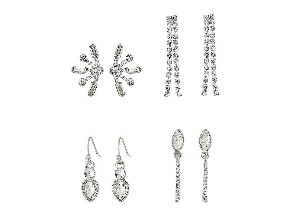 

GUESS 6-Pair Mixed Stud and Mini Drop Earrings Set (Silver) Earring