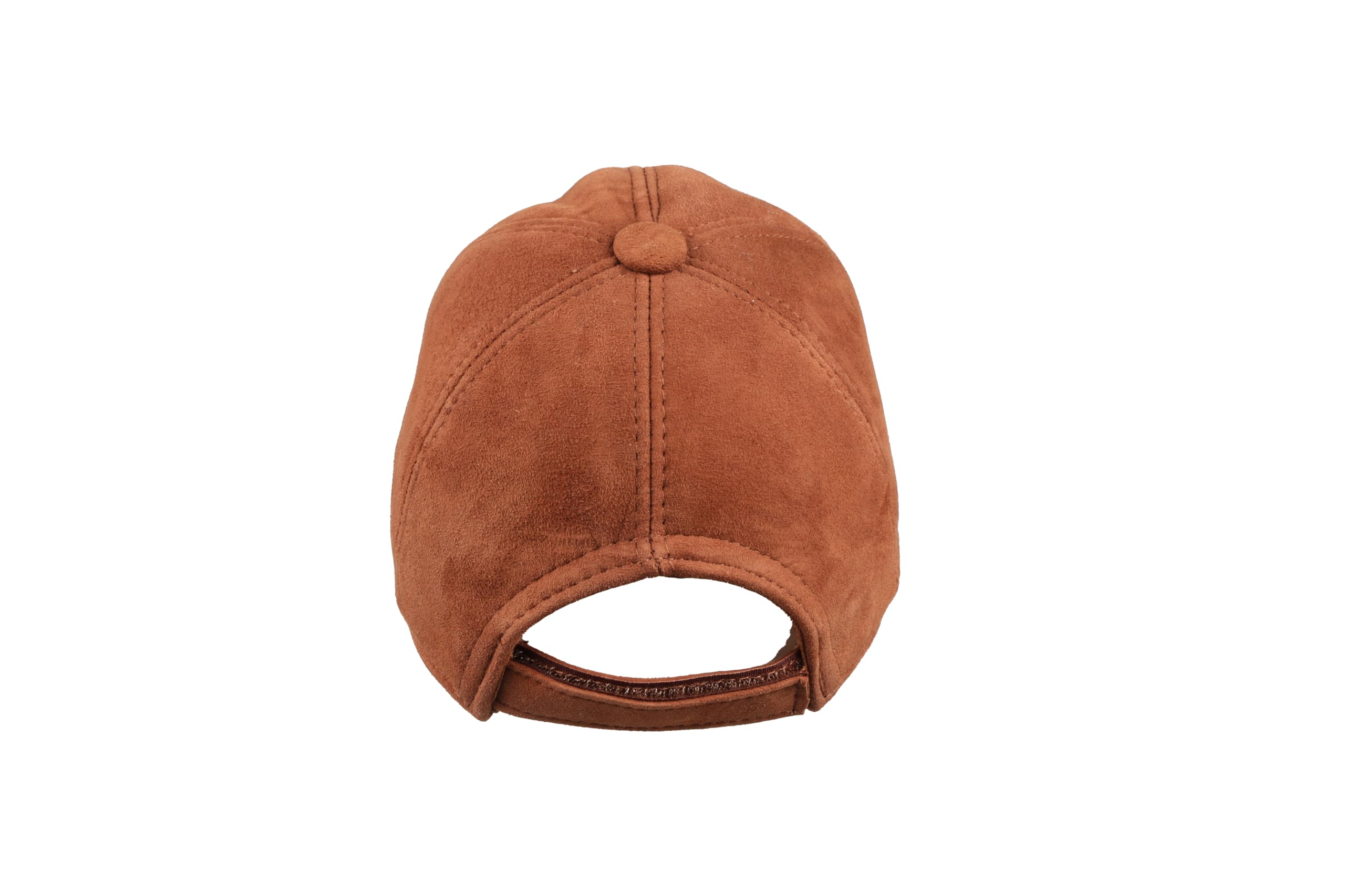 Czapka baseballowa unisex ze skóry zamszowej