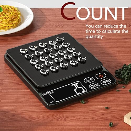 Miniatura 6 de Mini báscula, escala de 6.6 libras para gramos, báscula digital de alimentos, báscula de cocina y básculas de alimentos para cocina, báscula de