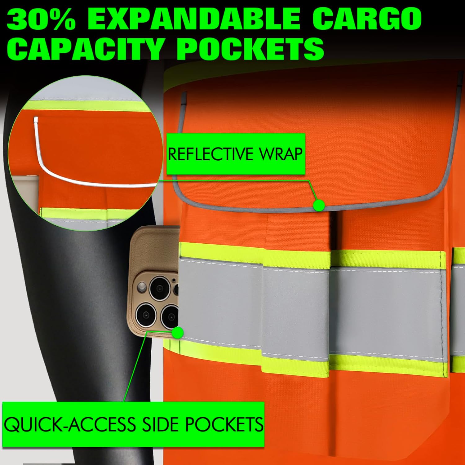 BeautyWill 10 Pack Custom Logo Safety Vest ANSI Class 2 High Visibility Reflective Vest Personalized Construction Vest Bulk