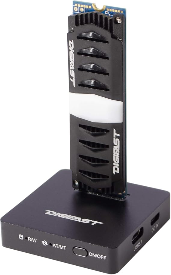 M.2 NVMe SSD Docking Base, USB3.2 GEN2 Type-C (10 Gbps), Lightweight, Portable Design - Black