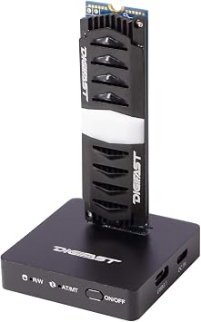 M.2 NVMe SSD Docking Base, USB3.2 GEN2 Type-C (10 Gbps), Lightweight, Portable Design - Black