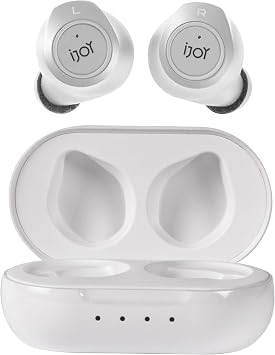 iJoy Premium Gravity TWS Earbuds Wireless Bluetooth 5.0 Compatible in-Ear Headset with Built-in Mic & Portable Recharging Case - IPX4 Waterproof & Sweatproof Design for Sports- Long Battery Life