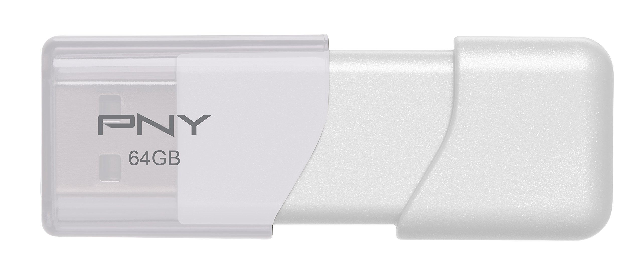 PNY Turbo - Memoria USB 3.0 de 64 GB, color blanco perla (P-FD64GTBOPW-GE)