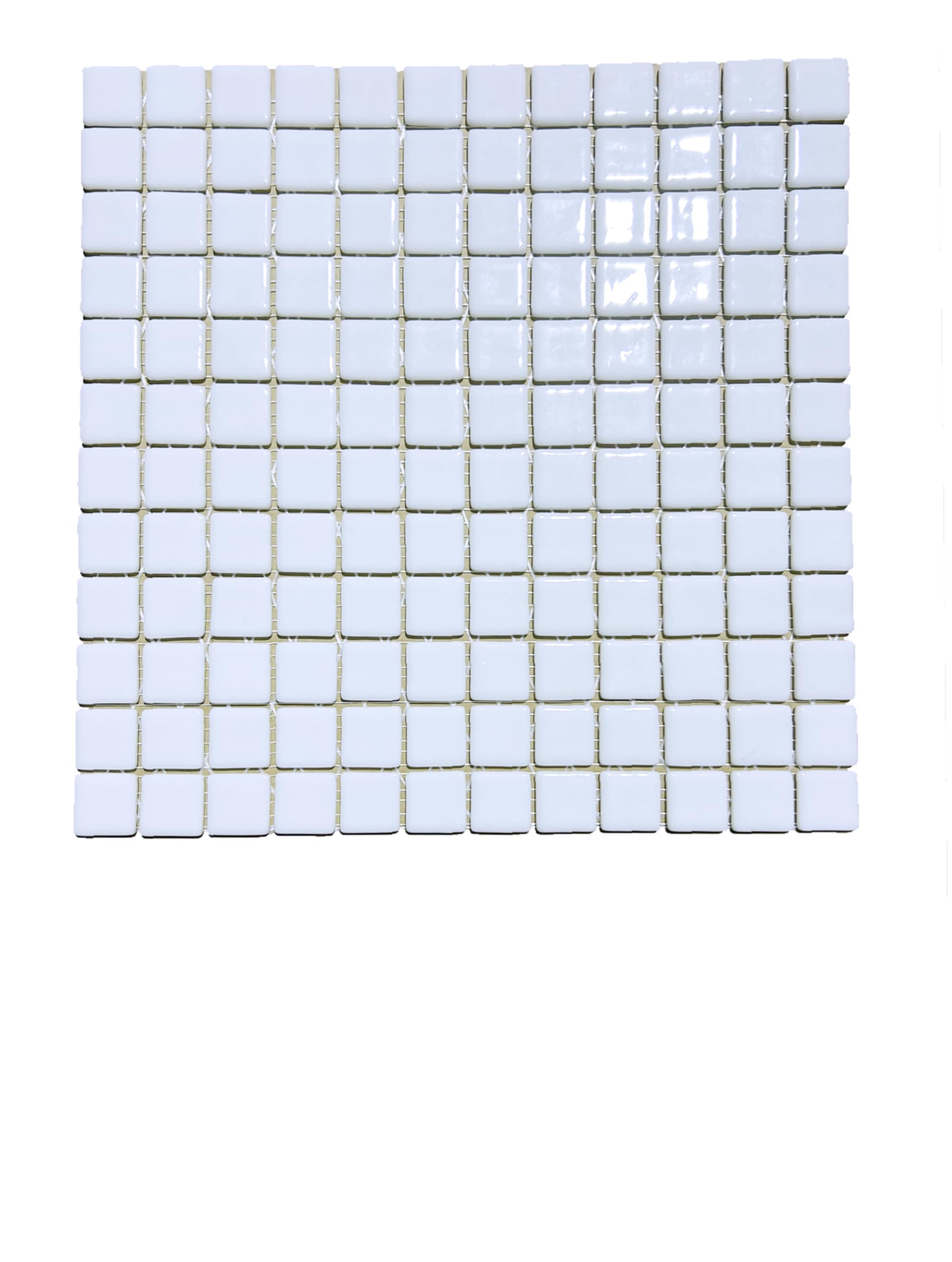 Gresite para piscina color Blanco, medida 2,5x2,5cm., pegado en mallas de 31,5x31,5cm.