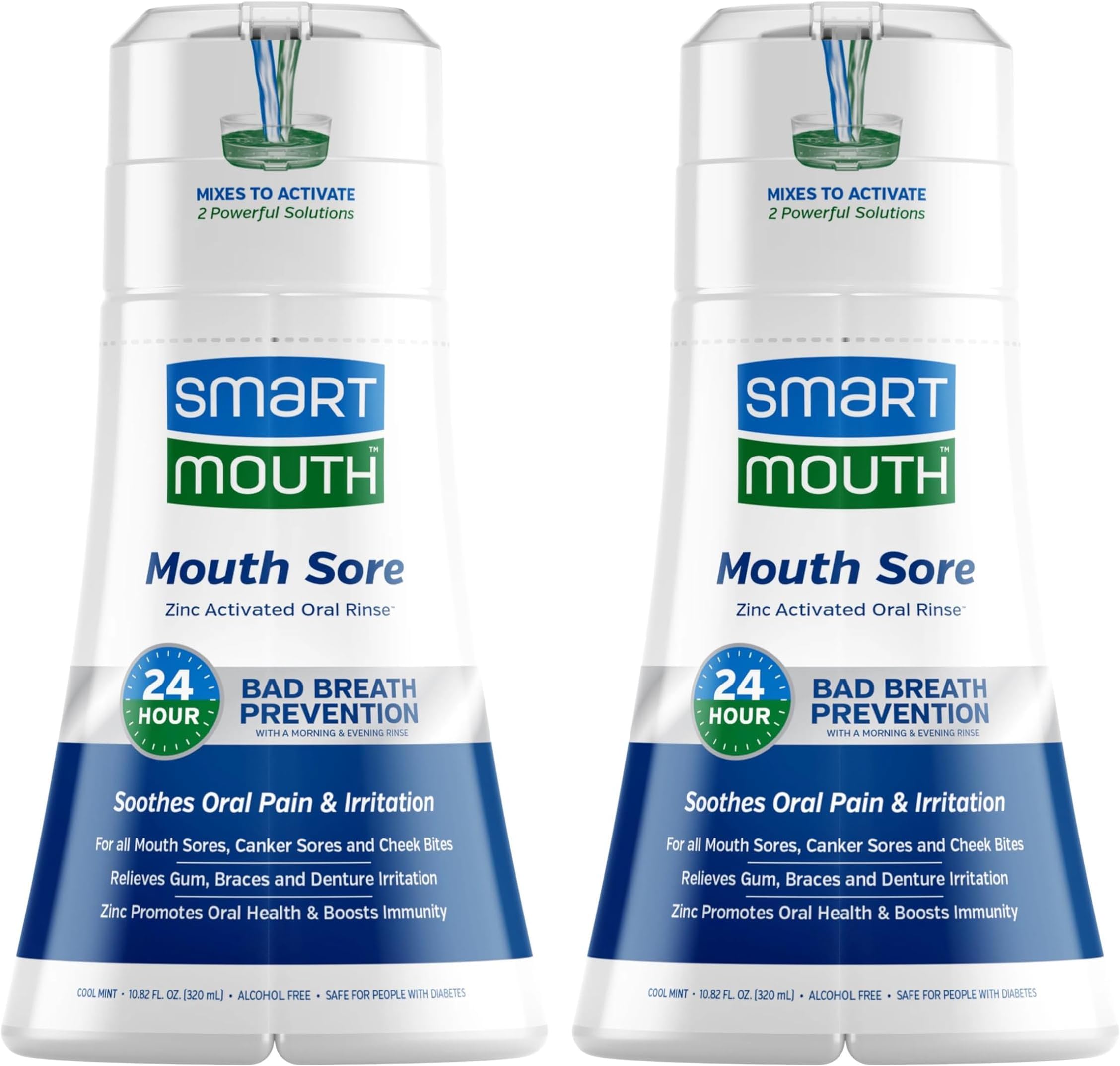 Mouth Sore Zinc Activated Oral Rinse 10.82oz, 2 Pack
