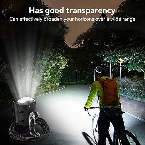 Miniatura 4 de Faro delantero de bicicleta eléctrica impermeable de 36 V a 48 V, conector SM de 3 pines con bocina fuerte de 75-100 db para conducción nocturna,