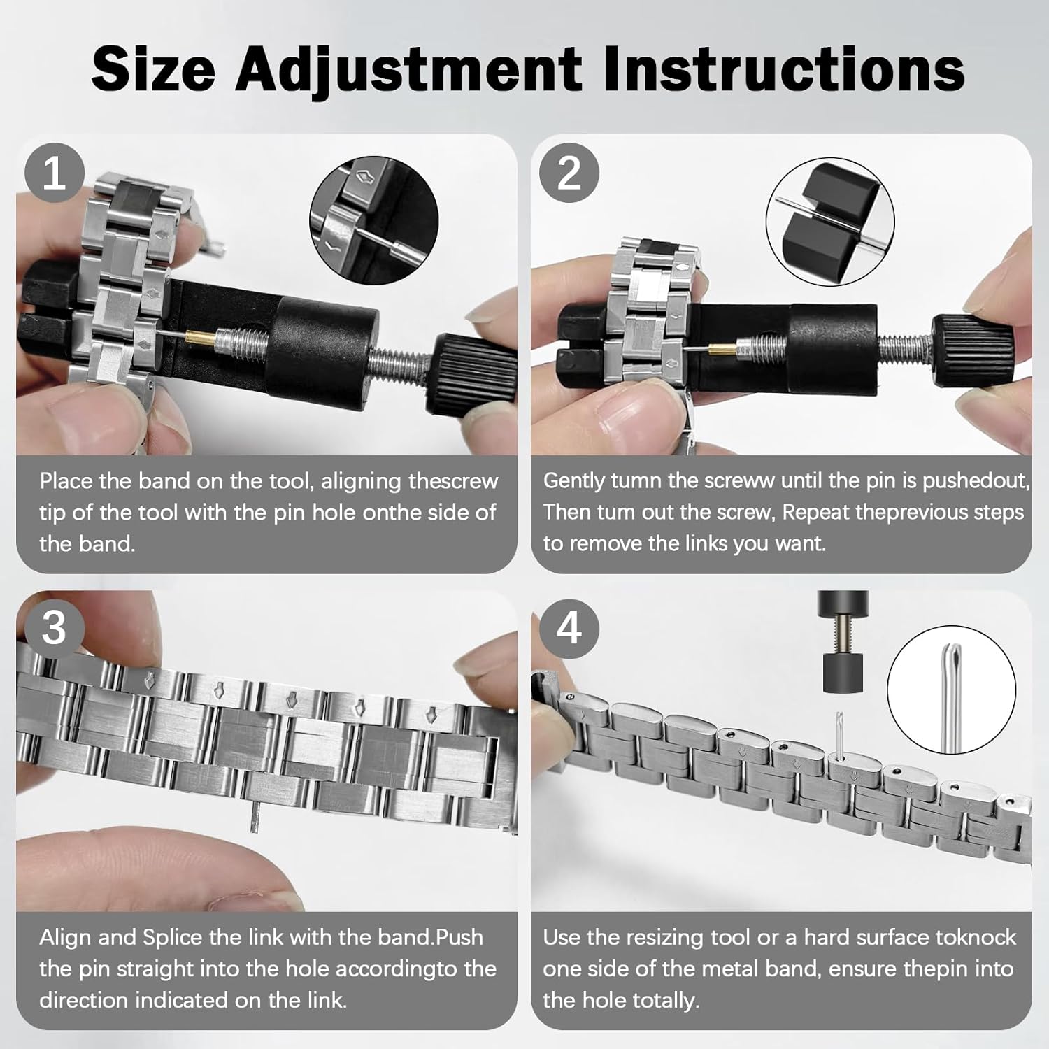 Thin Band Compatible with Samsung Galaxy Watch 7/FE/6/5/4 40mm 44mm, 5 Pro 45mm, Watch 6/4 Classic 43mm 47mm 42mm 46mm, 20mm Stainless Steel Metal Replacement Wristband Strap for Women Men - Image 7