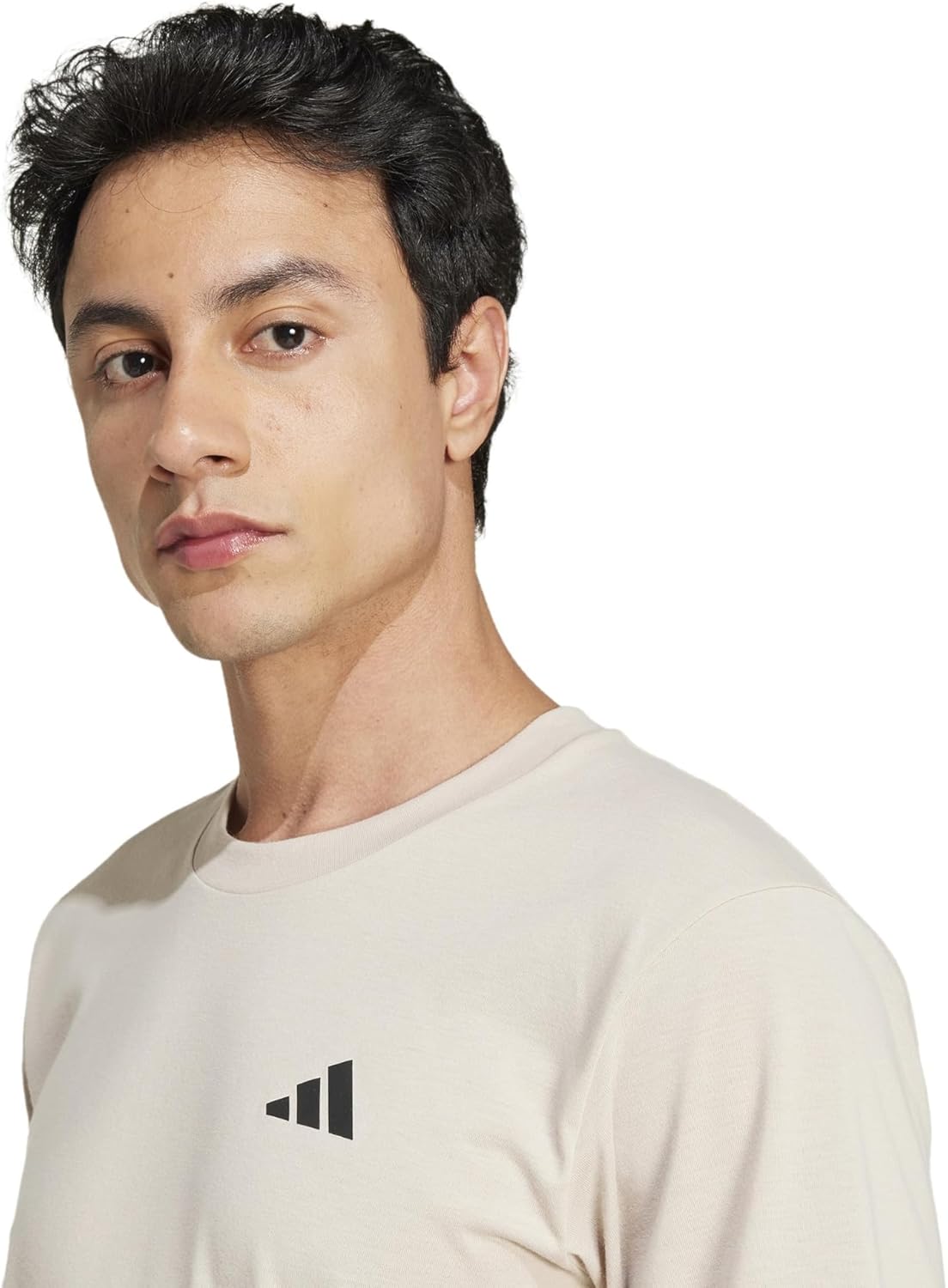 adidas Mens Train Essentials Feelready Training Tee Wonder Beige/Black XX-Large