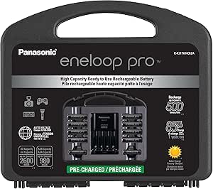 Paquete de alimentación de alta capacidad Panasonic Eneloop Pro 8 AA, 2 AAA