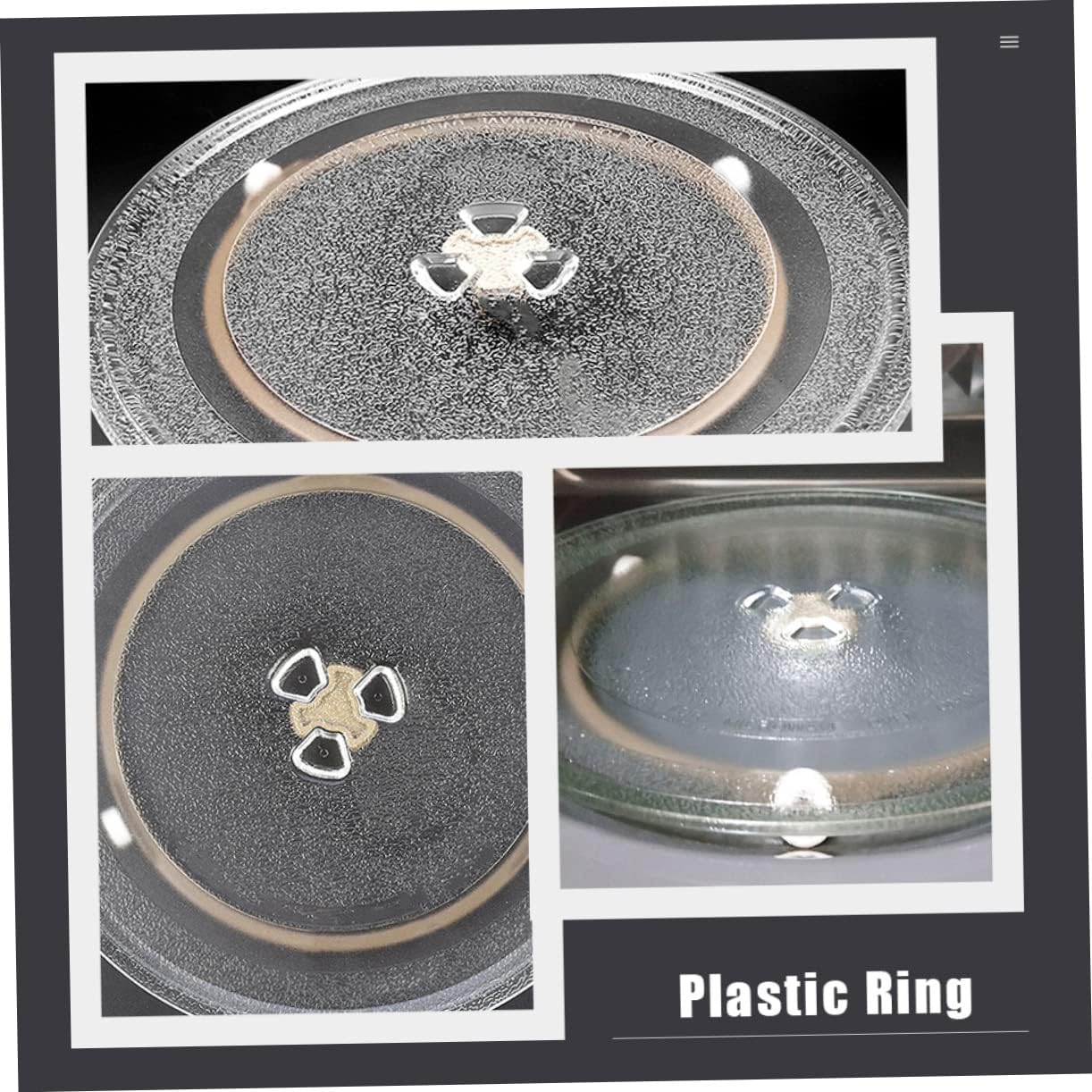 UPKOCH 6pcs Microwave Turntable Plate Tray Replacement Rotating Roller Stand for Microwave Oven Plastic Compatible Various Models Convenient Kitchen Accessory