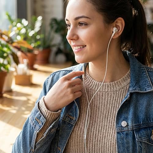 Miniatura 11 de Hi-Res - Auriculares intrauditivos con aislamiento de ruido, auriculares con cable con micrófono para iPhone, iPod, iPad, MP3, Huawei, Samsung,