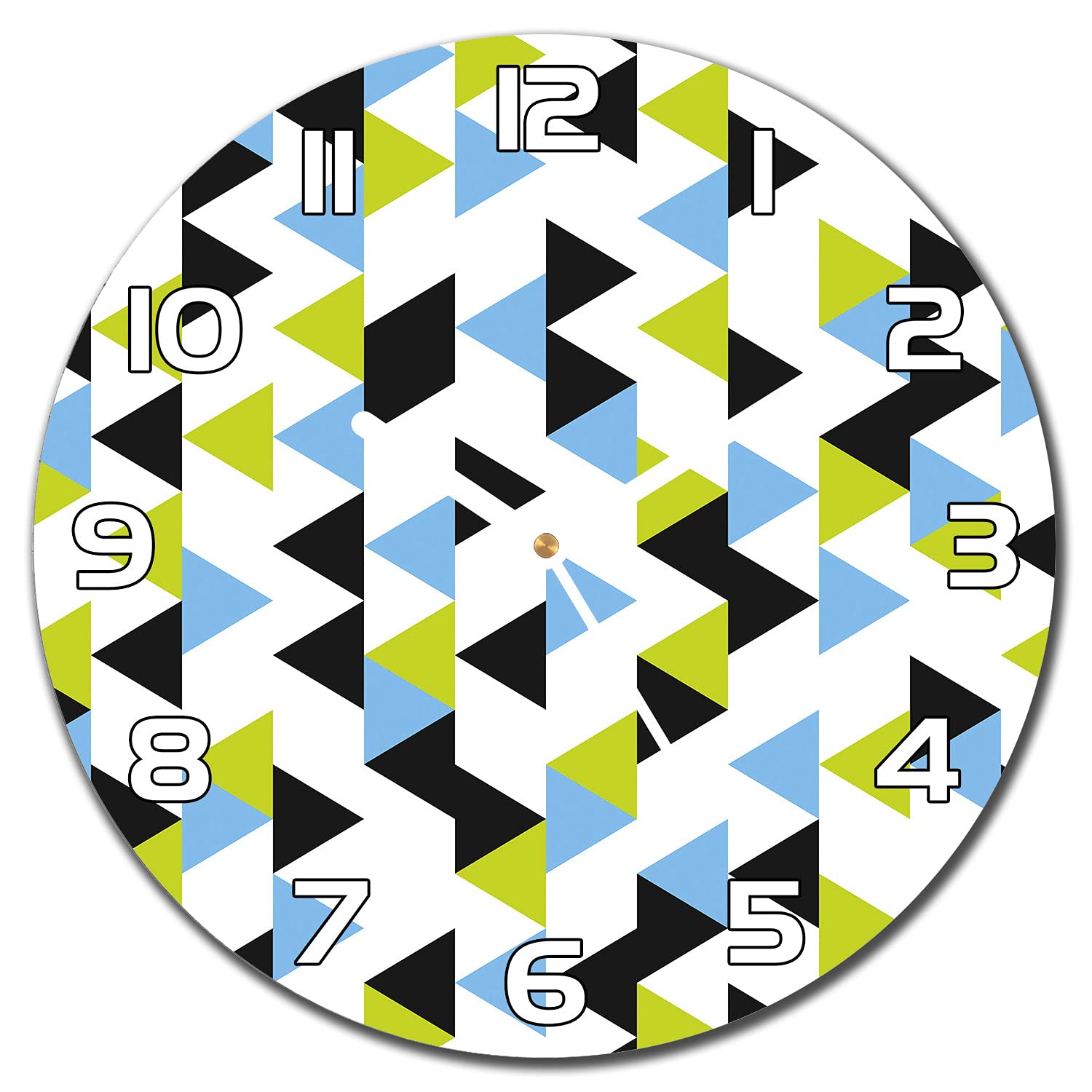 Horloge en verre cuisine salon géométrique 30 cm Coloray murale