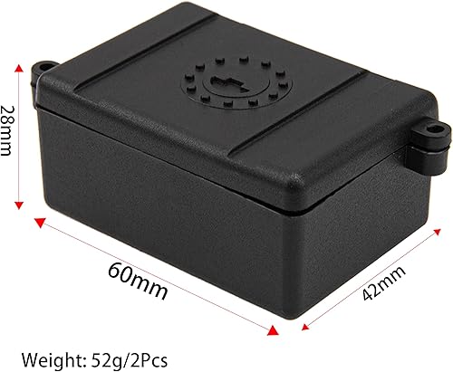 Miniatura 6 de ShareGoo - 2 cajas impermeables para receptor RC ESC, a prueba de polvo, compatible con Traxxas TRX-4 SCX10 90027 SCX10 90046 D90 110 RC Crawler,