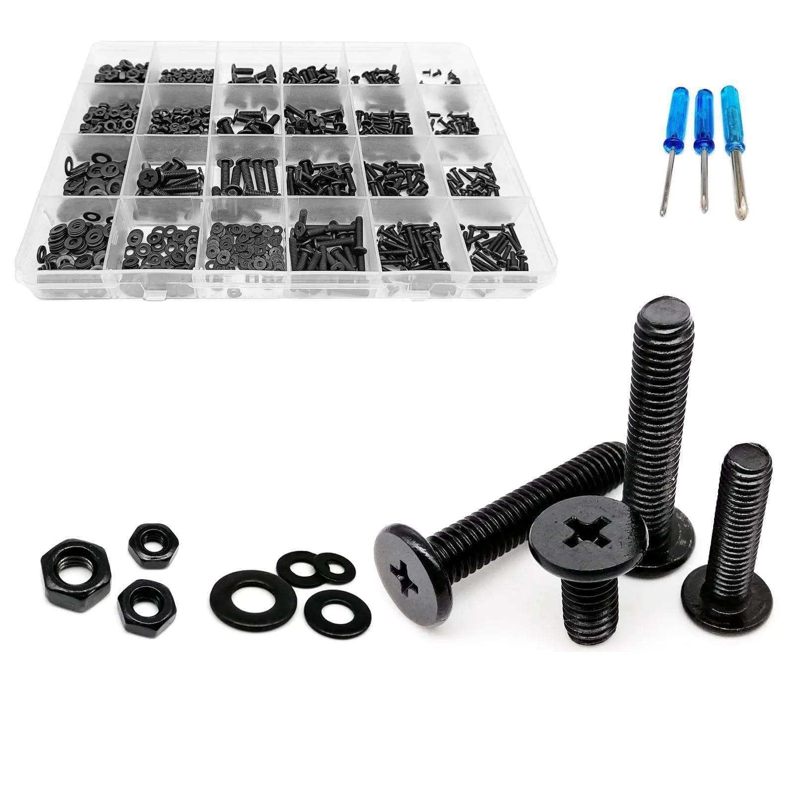 Mix M2 M2.5 M3 M4 M5 Cross Phillips Ultra Thin Flat Wafer Head Screw Bolt Assortment Set Set