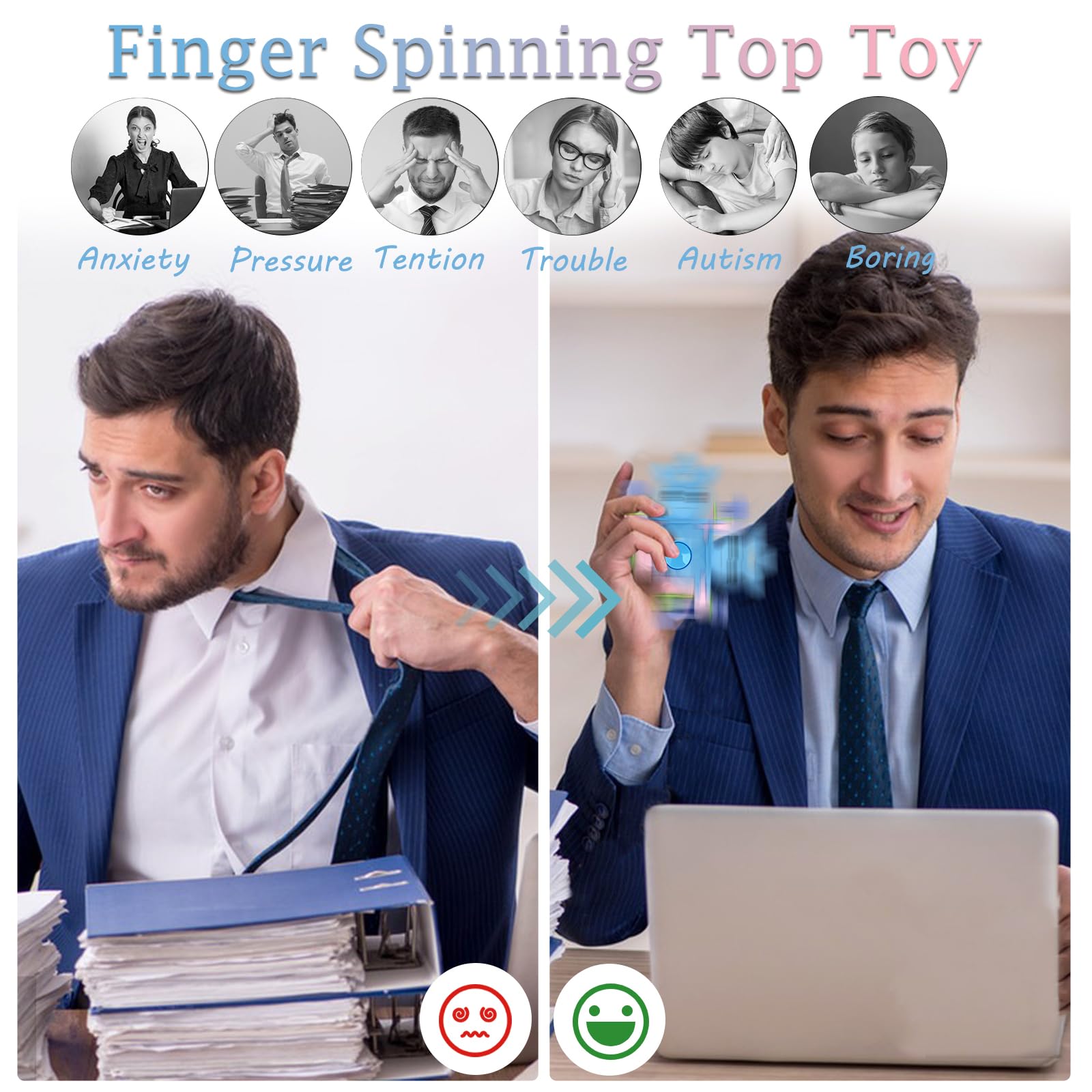 Felicify Fidget Spinners, 8PCS Unicorn Fidget Toys for Kids Unicorn Hand Spinners - Image 4