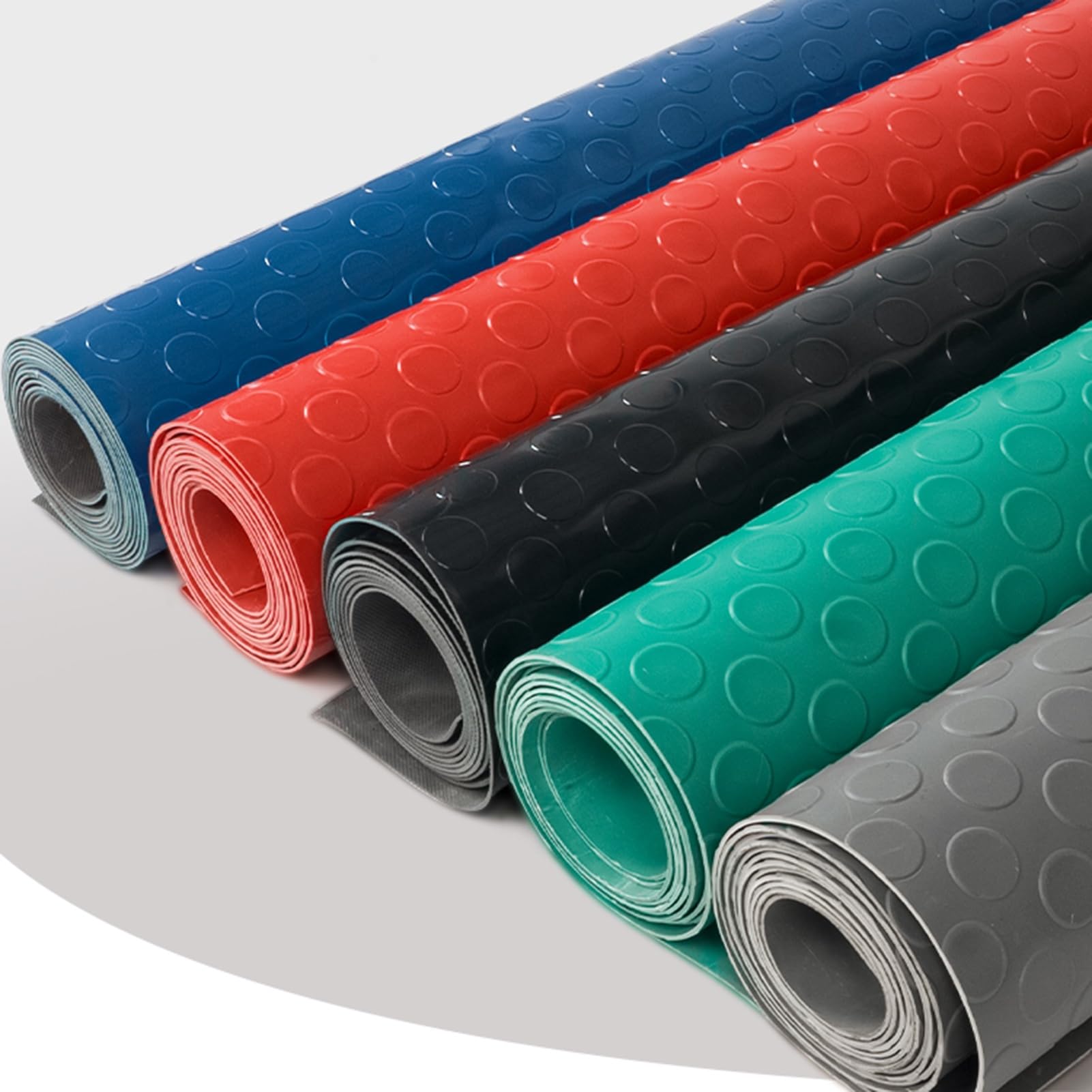 UrbanUp Gummimatte Gummibodenmatte mit Münzmuster, Farbige Garagenbodenrolle mit Anti-Rutsch-Effekt, Sicherheitsmatten für Küchen, Schützende Gummimatten, Zwingermatten(Gray,0.6x4m (1.7 x 13.1ft))