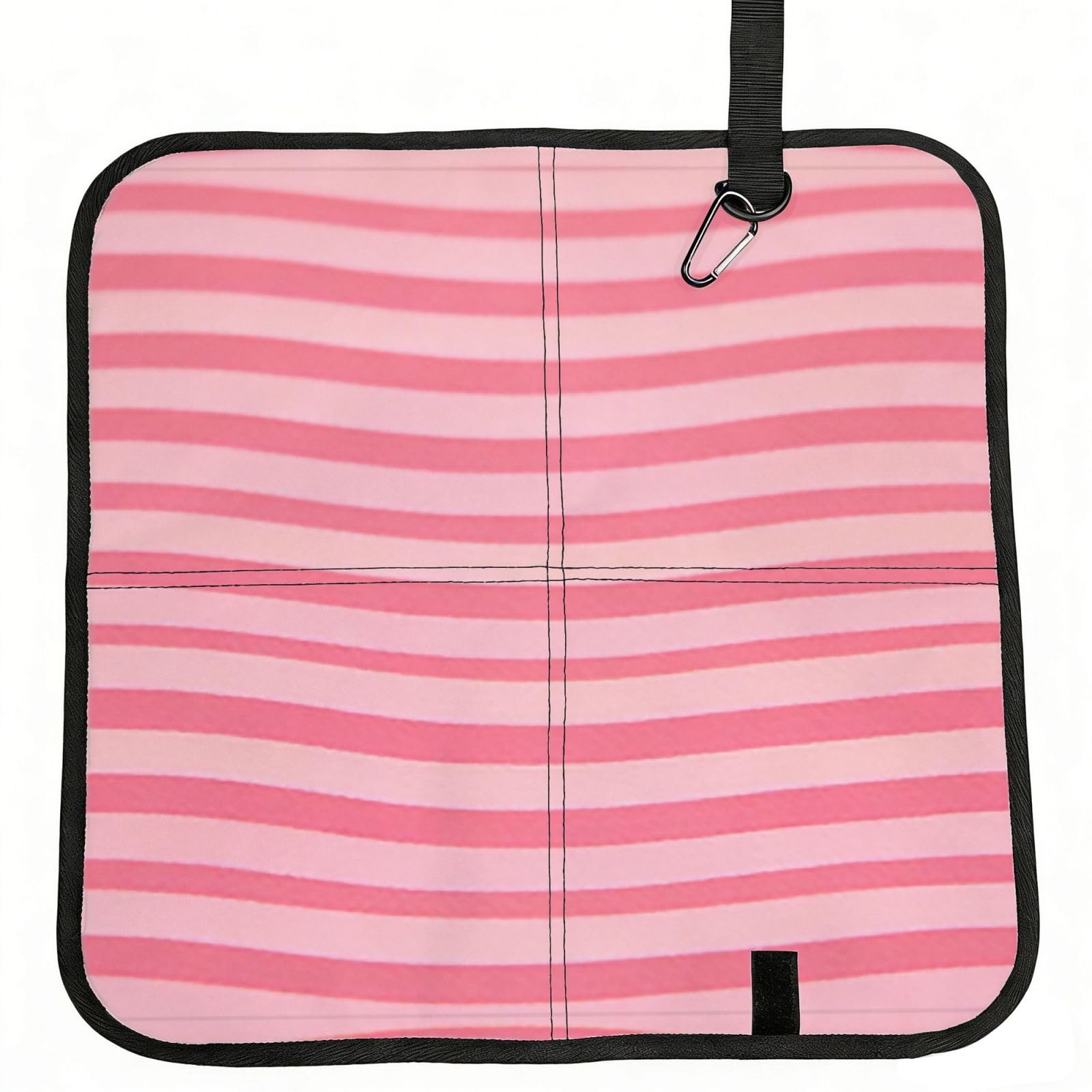 DUYIOKH Pink Wave Print Foldable Portable Seat Cushion for World Cup Games, Camping and Outdoor Activities
