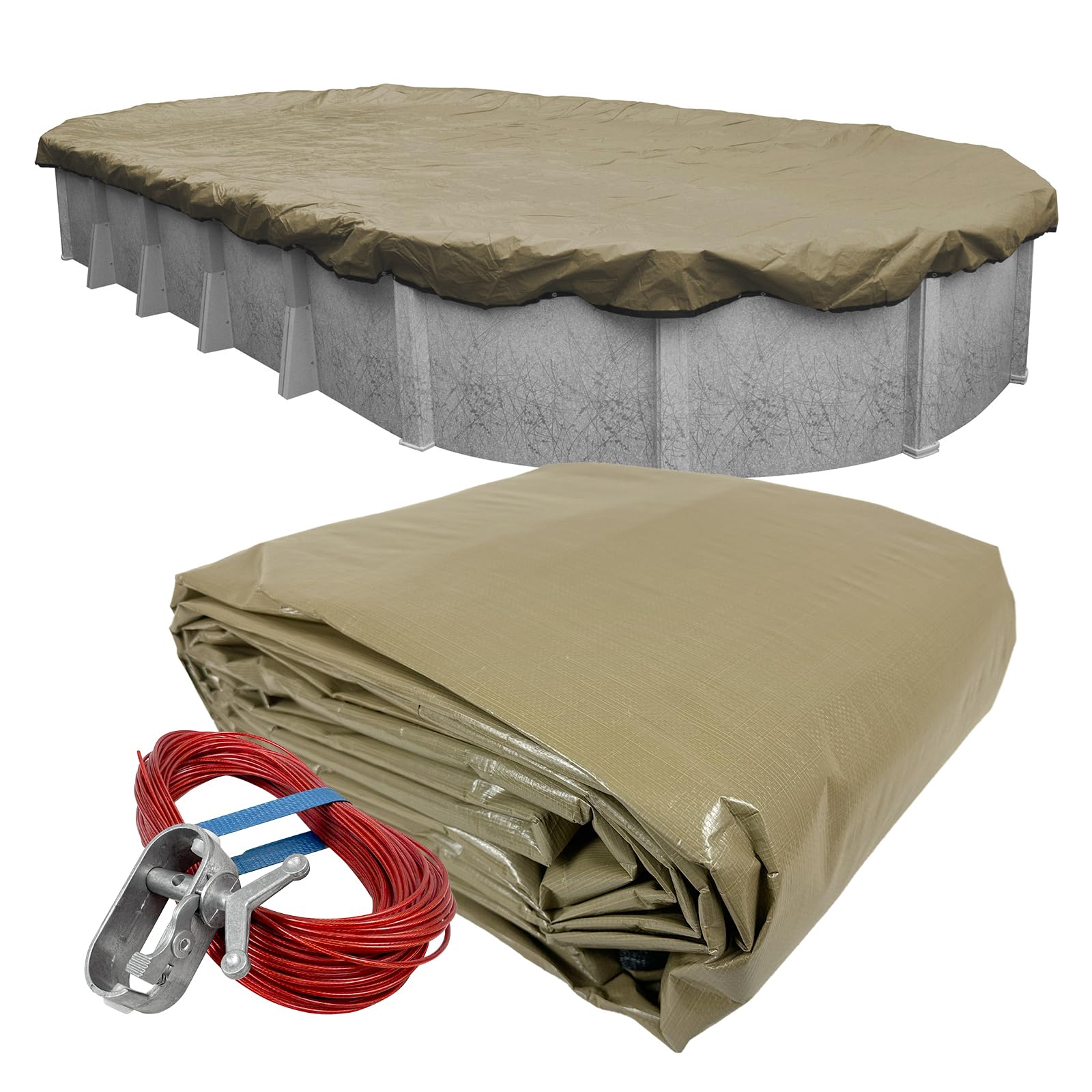 Robelle 601218-4 Pool Cover for Winter, Superior, 12 x 18 ft Above Ground Pools โ image 1